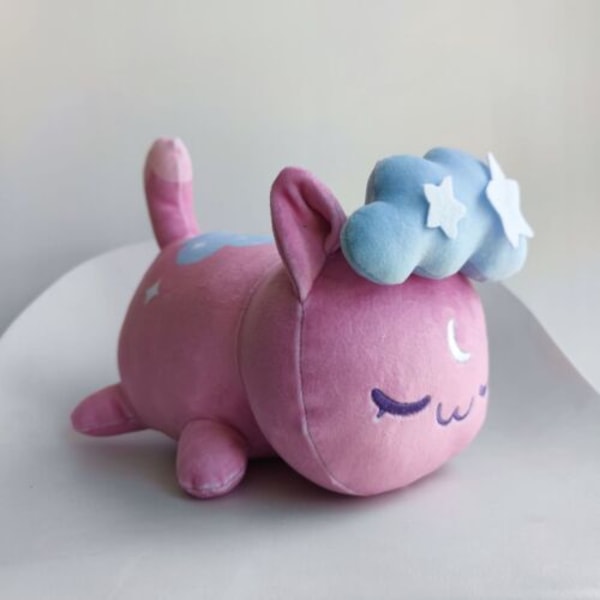 Meemeows Måtte Aphmau Kattedukke Kæledyr Plysdukker Donut 25cm, ; Måne Moon