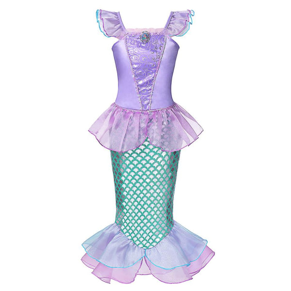 Disney Little Mermaid Ariel Princess Dress For Girls Kortärmad Tyll Kostym 2-3T Ariel1113A1