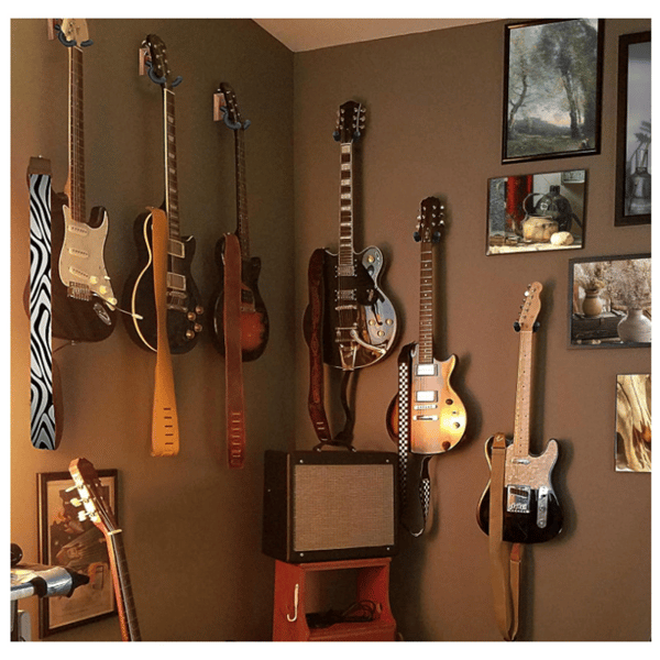 Gitarrväggfäste i trä, massivt trä hängare lämplig för akustisk elgitarr bas folk ukulele mandolin björk 2st-tfrf Birch 2pc