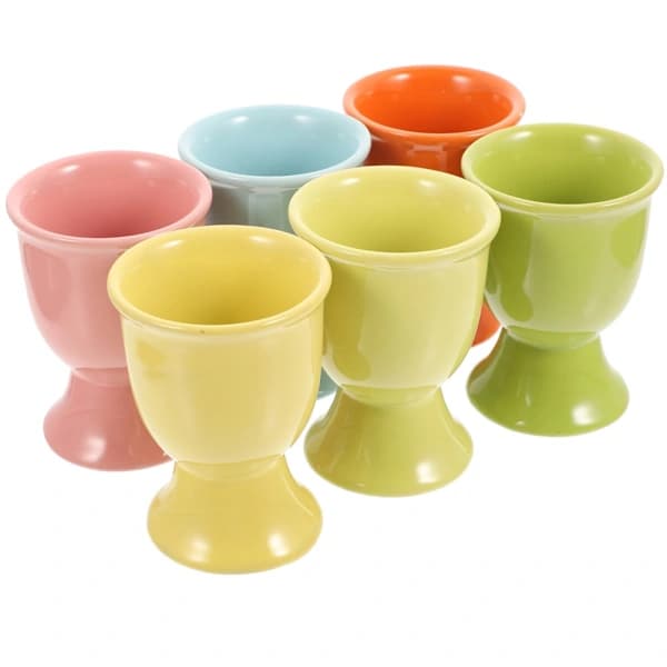 6-pack Ceramic Breakfast Trays Holders Storage Rack for Dining Room