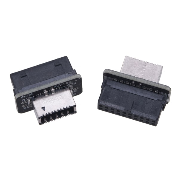 USB-etupaneeliadapteri Type-E - USB 3.0 19PIN -adapteri Vertica musta one size