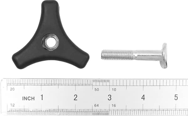 4-piece Universal Lawn Mower Handle Set - Wing Nuts and Bolts - Black