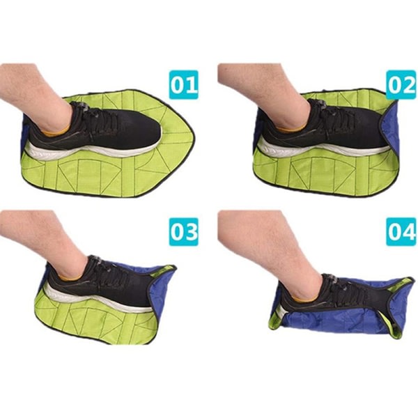 Vattent?t Håndfri Automatisk Step Sock Skobeskyttelse Cover Sh Grøn one size