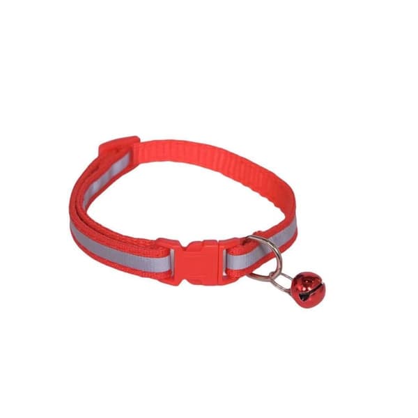 Reflekterande halsband - Justerbart (19-32 cm) Röd