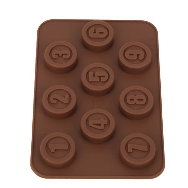 Nummerform Silikone DIY-form Chokolade slik Kageform til Valentinsdag Børnenes dag Nummerform 0.1