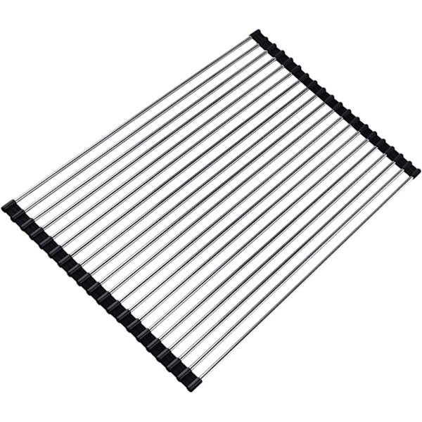 Fällbart avloppsgaller - Diskbänk - Diskställ - Fällbart avloppsgaller (Svart, 47 cm x 35 cm)