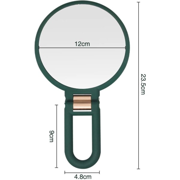 15X forstørrelsesspeil sammenleggbar roterbar med stativ (Army Green)