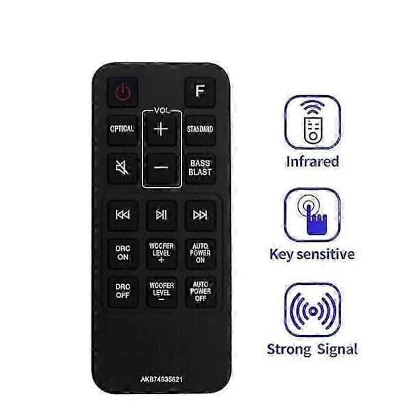 Erstatningsfjernkontroll AKB74935621 for LG Sound Bar SJ2 SJ2.AEUSLLK SJ2.DEUSLLK._tfrf