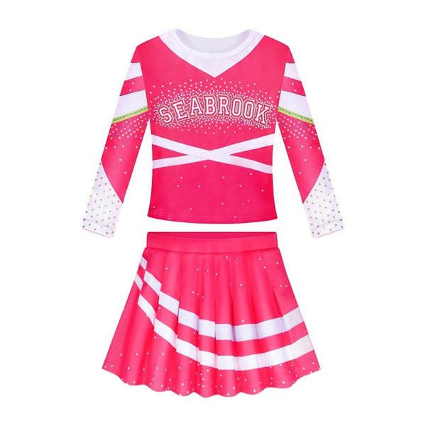 Halloween Zombies 3 Cheerleader Fancy Dress Kostym Flickor Barn Cosplay Festantrekk 3-10 år 6-7 år