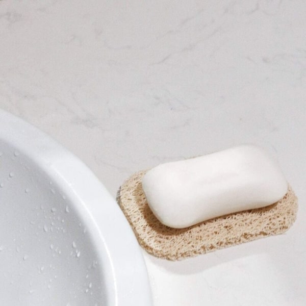 CDQ 5 st tvålkopp, tvålhållare badeværelse/kökstillbehör, let at rengöra og miljøvenligt (beige, ellipser)
