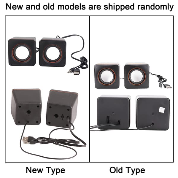 Mini Cube USB Stereo 3,5 mm Jack Kablet Højttaler Til Stationær Computer Bærbar PC (Dobbelt Spor)
