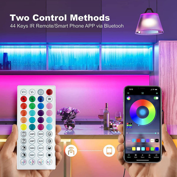20m LED-lampor Bluetooth RGB-lampor LED-remslampor