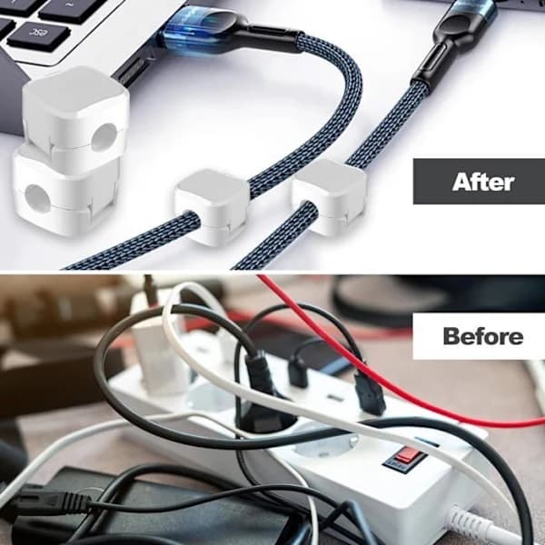 Cable Clips in Pack, Magnetic Cable Organizer, Cable Organizer with Self-Adhesive, Magnetic Cable Clips