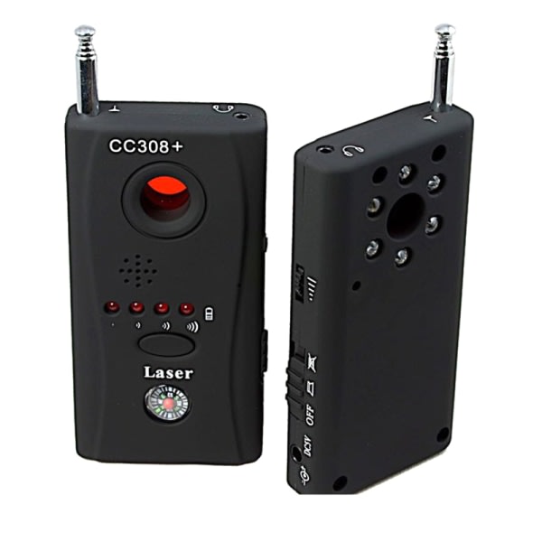 Kamera Skjult Finder Anti Spy Bug Detektor CC308 Mini Trådløs Sort onesize