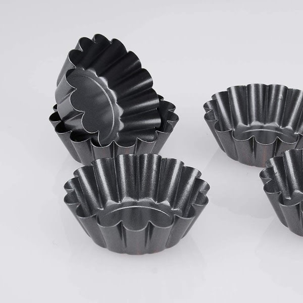 Form, mini-cupcakeformar Mould Non-stick bakverktyg för tårta för kök (5 st, svart) zdq