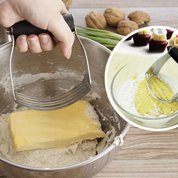Heavy Duty Dough Blender, Stainless Steel Blades with Perfect Texture Guarantee, Multifunctional Kitchen Tool for Efficient Mixing, Comfortable Soft Grip