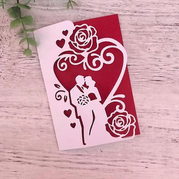 Metall Die Cuts Bröllopsinbjudan DIY Scrapbooking Dekorativ Präglingspapper_tfrf