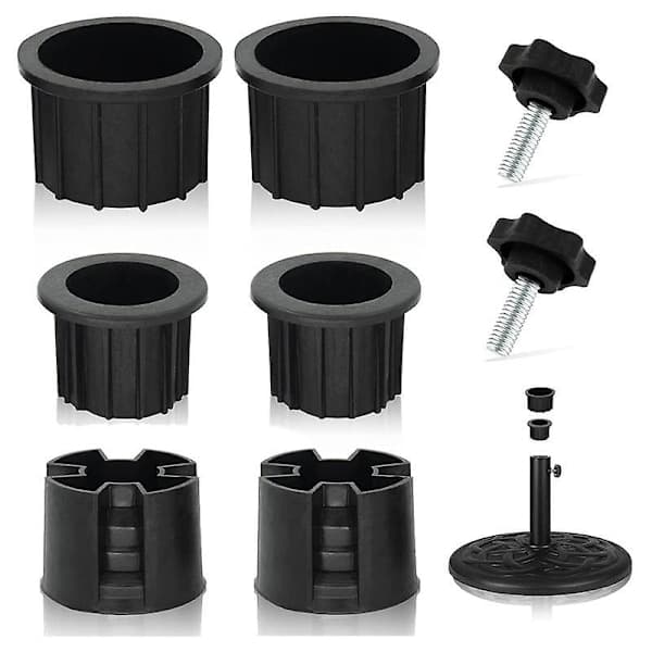 8 stk paraplybase stativ hullring plugghette og lås uteplass paraply stativ reservedeler stativ base stabilisator