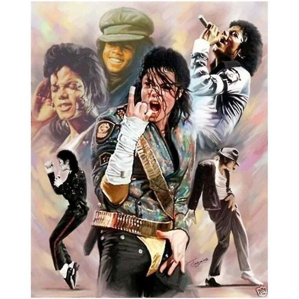 Fullständig 5d Gör-det-själv diamantmaleri Michael Jackson Diamantbroderi Korstygnssatser Heminredning Handmad zdq