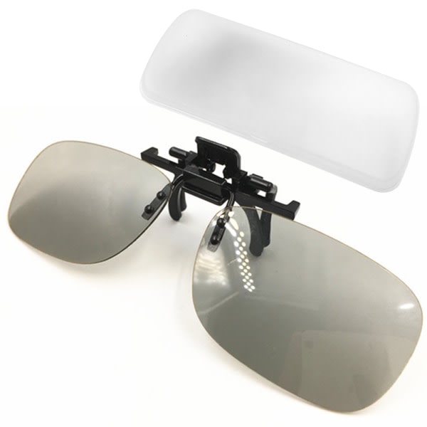 CDQ 3D-glasögon Clip-on 3D Anaglyph-glasögon for glasögonbærare rund