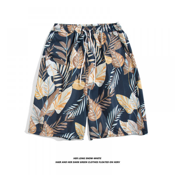 Strandshorts med fargeglada print for män Hot Summer Badbyxor Sport löparbaddräkter med mesh -DK7023 zdq