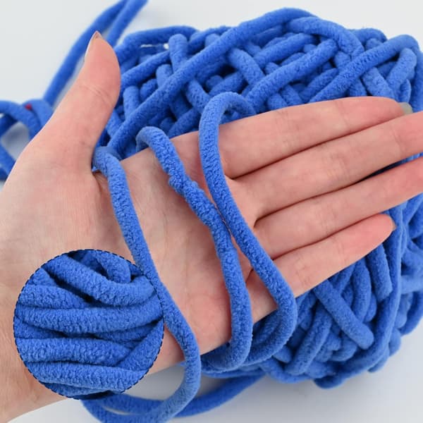 Strikkegarn 4x Strikkegarn til Hækling, Blødt Chunky Garn til Garnprojekter classic blue