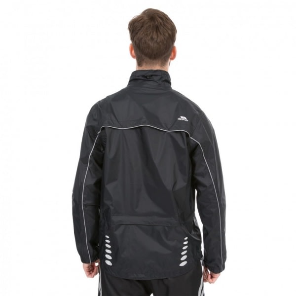 Trespass Mens Axle Waterproof Full Zip Active Jacket XXS Svart Svart XXS zdq