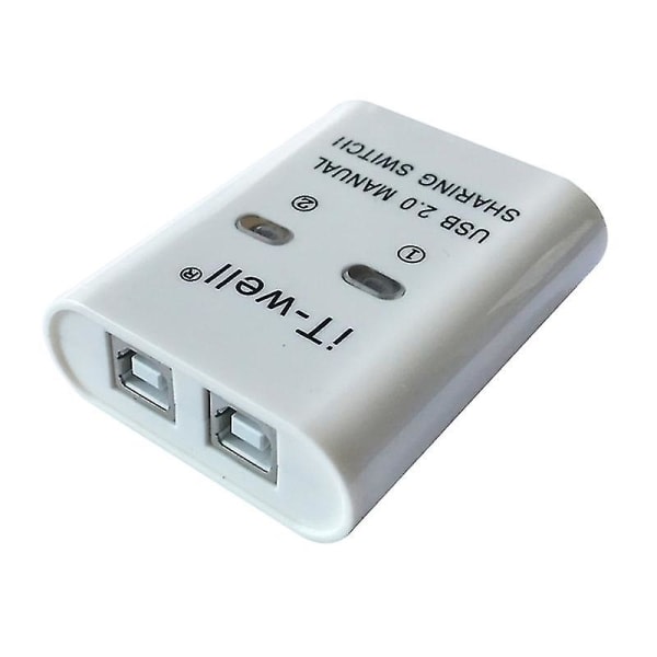 USB Manuell Switch Hub Skrivardelingsenhet 2 In 1 Out Dat