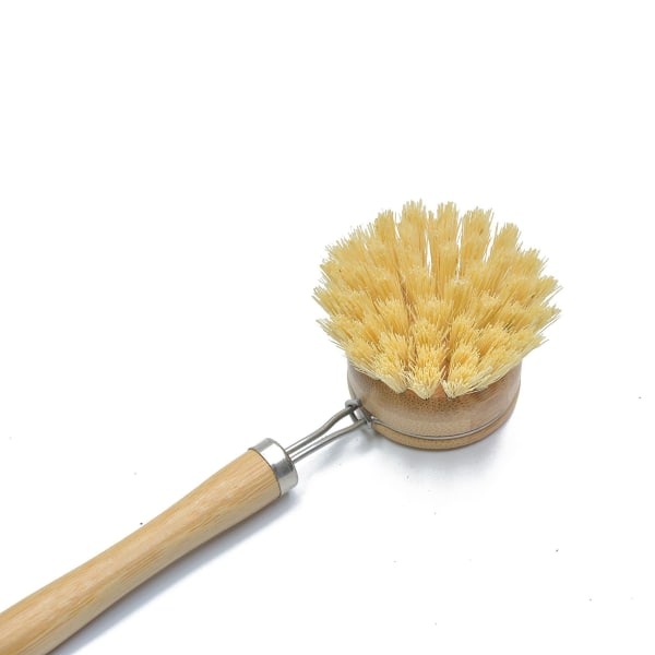 Bambupuinen sisal keittiön puhdistusharja paistinpannuharja astianpesukone