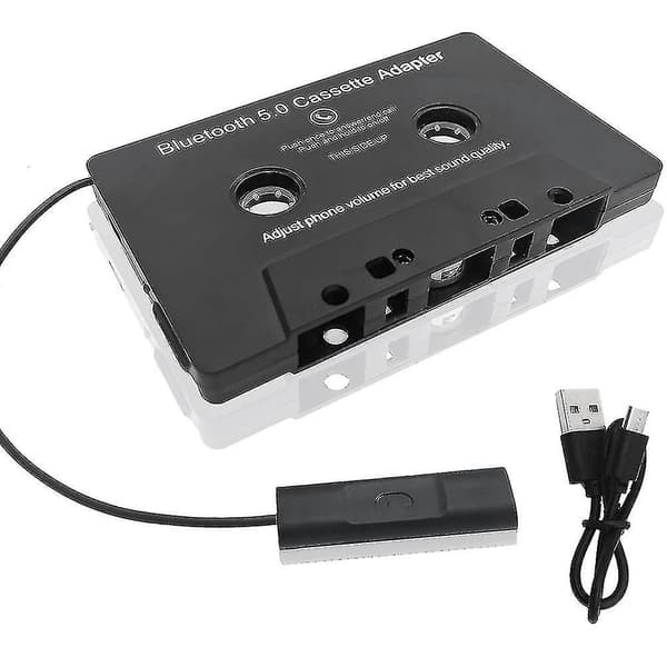 Bluetooth 5.0, Adapterkonverter, Aux, Stereo Musikadapter, Kassette