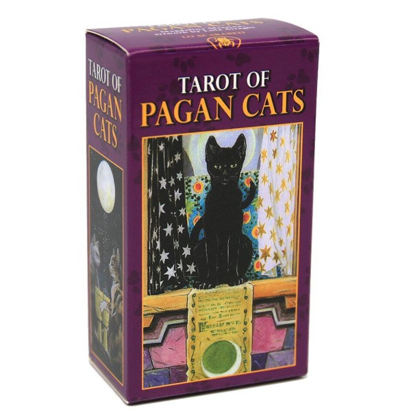 Pagan Cat Style Tarot Card Set om 78 med guidekort Divination Book Set för nybörjare Klassiskt jugendspel zdq