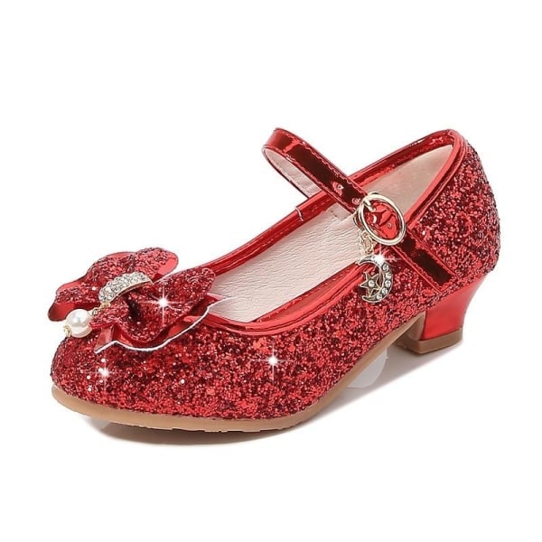 Prinsessa Elsa skor barn festskor flicka röd 19cm / storlek30 19cm / size30