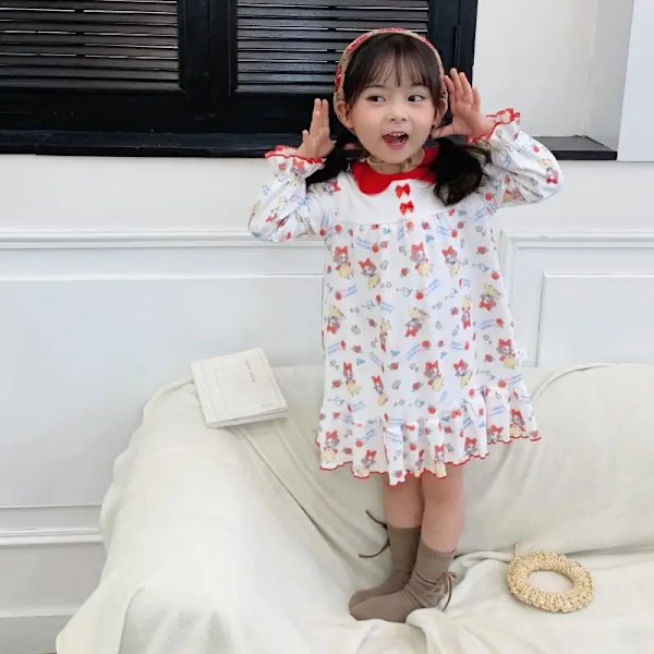 Anime Barn Nattlinne Bekväm Klänning Loungewear Pyjamas Andningsbar Casual Prinsesskjol Kawaii Småbarn Hemkläder Present Prinsessa 15 Princess 15 120cm