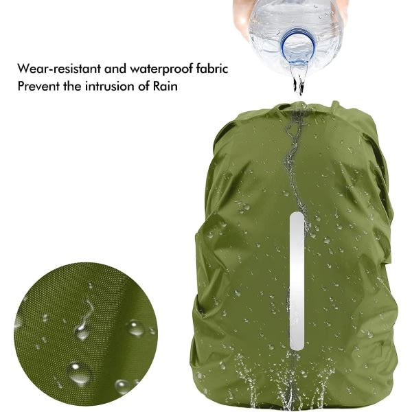 2-pack vanntätt deksel for ryggsäck, reflekterande deksel for dammtät ryggsäck, sykling, vandring, camping, resor CDQ