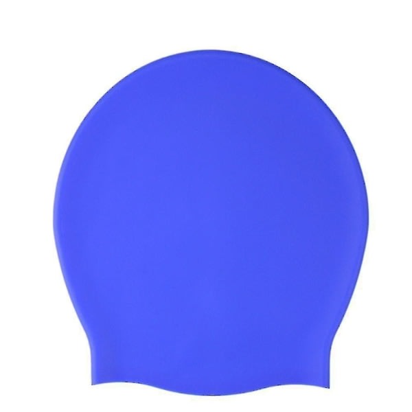 Ekstra stor cap for dreadlocks Skyddar öron Långt hår Silikondykarhattar Blue
