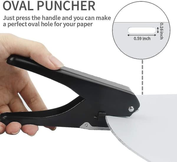 Oval Hålstans, Märkeshålstans för ID-kort, PVC-spår och Papper - Perfekt_tfrf