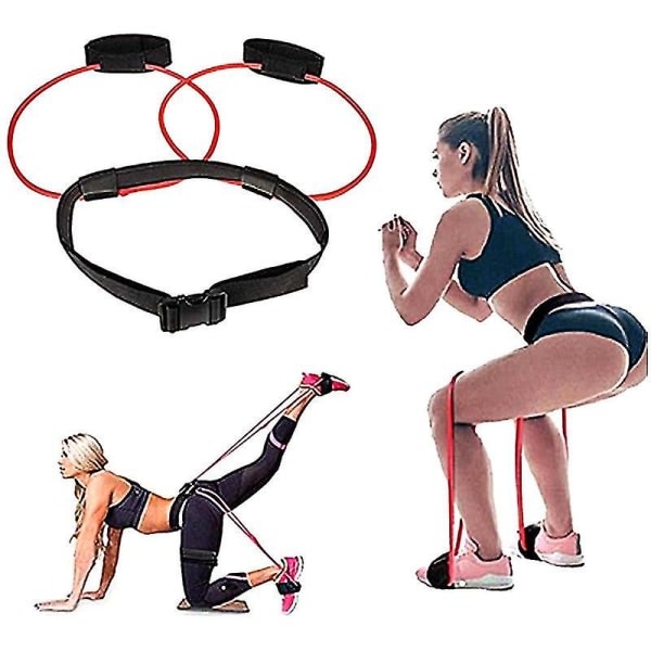 Fitness Höftbälte Bounce Trainer Elastiskt dragsko motståndsband Grön 10-15LB Blå 10-15LB