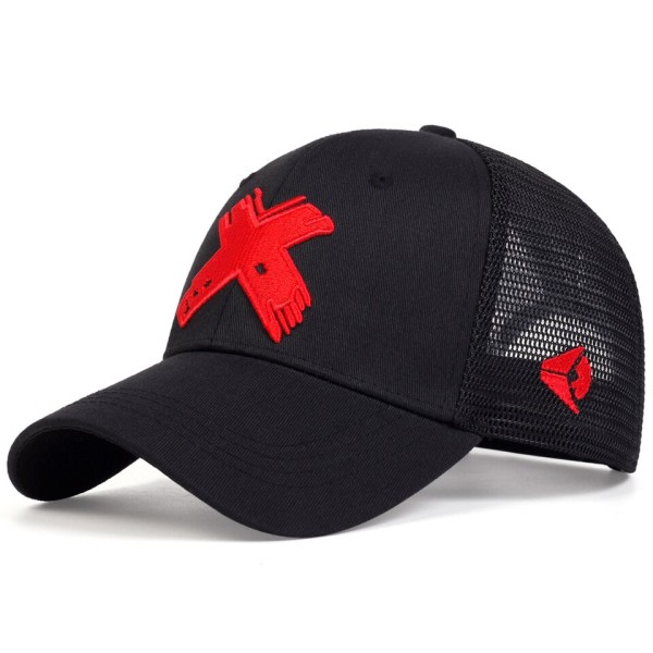Kesä Miesten Mesh Baseball-lippis Ulkoilma Urheilu X Kirjain Snapback Hattu Naisille Unisex Hengittävät Lippiset O zdq