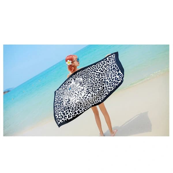 Strandhåndkle for voksne Polyester Trykt Sandstrandhåndkle (Panter) Multi 180*100CM Multi 180*100CM