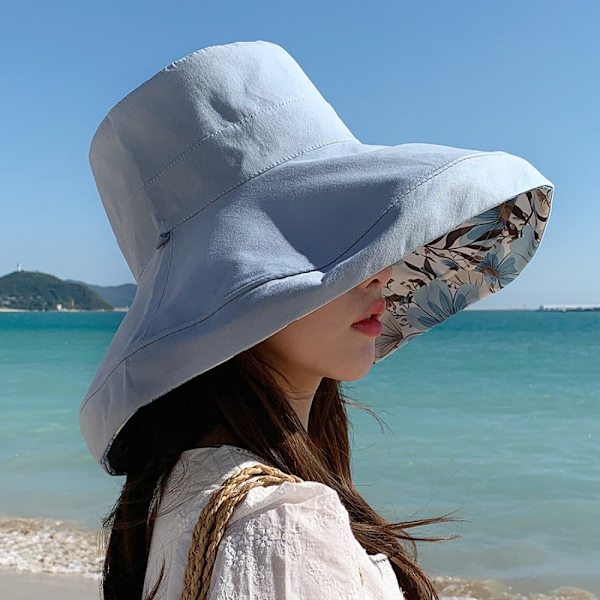 Kvinnors solskyddshätt Bucket Hats BLÅ Blue