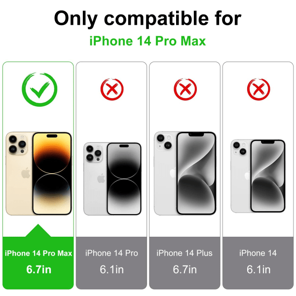 CDQ Skal Kompatibelt med iPhone 14 Pro Max Klart Sött, Guld
