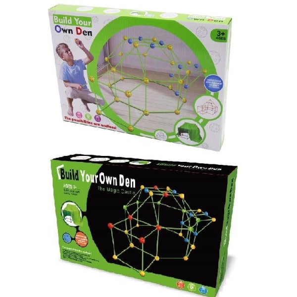Present leksaker fort building kit DIY bygga lekstuga inomhus byggstenar byggnad set för barn