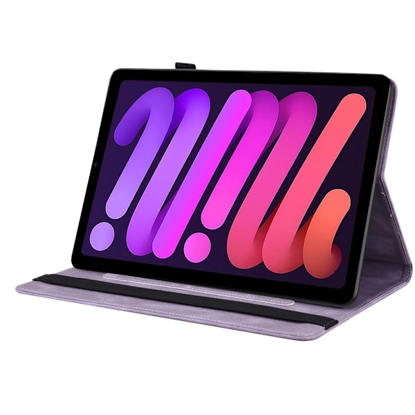 iPad Mini 2024/2021 Etui Sommerfugl Blomst Lilla 120