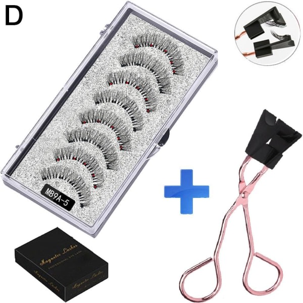 3D magneettiset ripset Käsintehdyt keinotekoiset keinotekoiset faux cils MB9A yksi koko