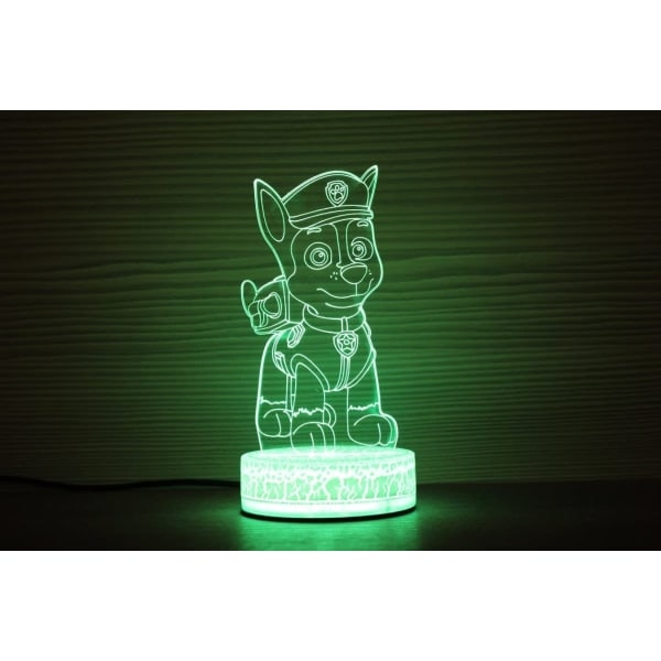 Paw Patrol 3D Illusion Night Light, Fjärrkontroll bord