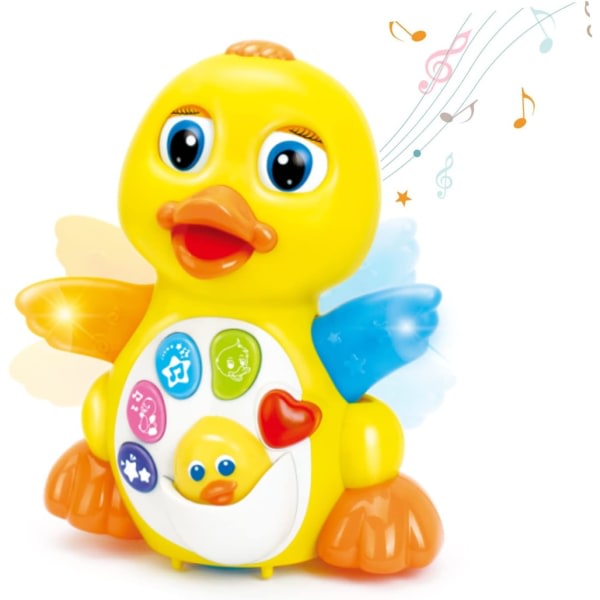 CDQ Musical Dancing Duck Toys i 18 månader, Crawling Toys for Gir