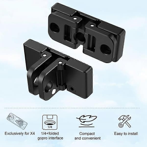 För Insta360 X5 / X4 / X3 PULUZ Snabbfäste 1/4 tum Fällbar Bas
