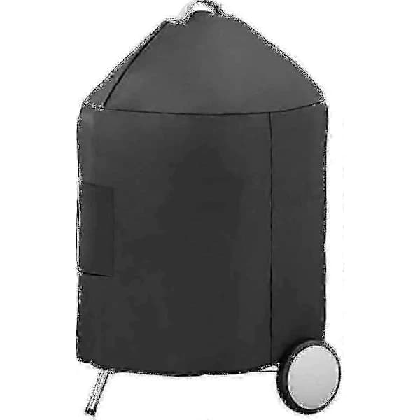 Grillovertræk til Weber 57 cm kulgrill, 600D polyester vandafvisende UV-resistent, udendørs BBQ, sort