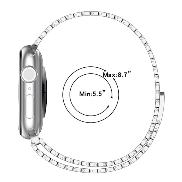 Magnetrem Milanese Band SORT 38/40/41MM sort black 38/40/41mm