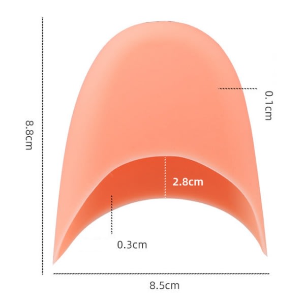 4 par professionella tåskydd i silikongel för balett